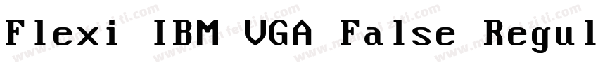 Flexi IBM VGA False Regular字体转换
